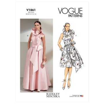 Vogue Sewing Pattern 1861 (F5) - Misses Special Occasion Dress 16-24 V1861F5 16-24