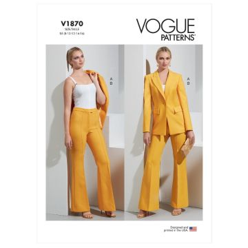 Vogue Sewing Pattern 1870 (Y5) - Misses Jacket & Pants 18-26 V1870Y5 18-26