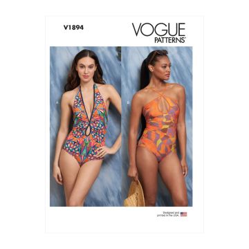 Vogue Sewing Pattern 1894 (B5) - Misses Swimsuits 8-16 V1894B5 8-16