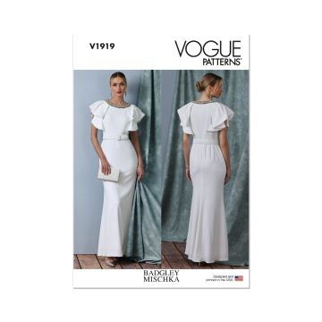 Vogue Sewing Pattern 1919 (F5) - Misses Dress with Belt 16-24