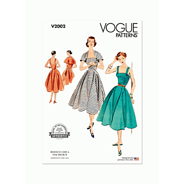 Vogue Sewing Pattern V2002 (Y5) Misses' Dress and Capelet  18-20-22-24-26