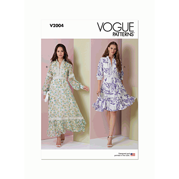 Vogue Sewing Pattern V2004 (B5) Misses' Dress in Two Lengths  8-10-12-14-16
