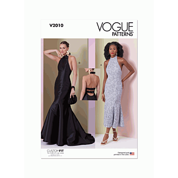 Vogue Sewing Pattern V2010 (H5) Misses' Dress in Two Lengths  6-8-10-12-14