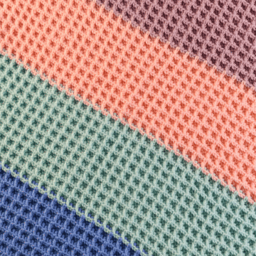 Waffle Baby Blanket Crochet Pattern in WoolBox Imagine Lullaby Anti-Pilling DK by Zoe Potrac